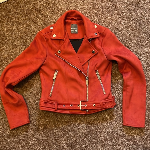 Primark velour crop jacket with zip and pockets Size S - Picture 4 of 6